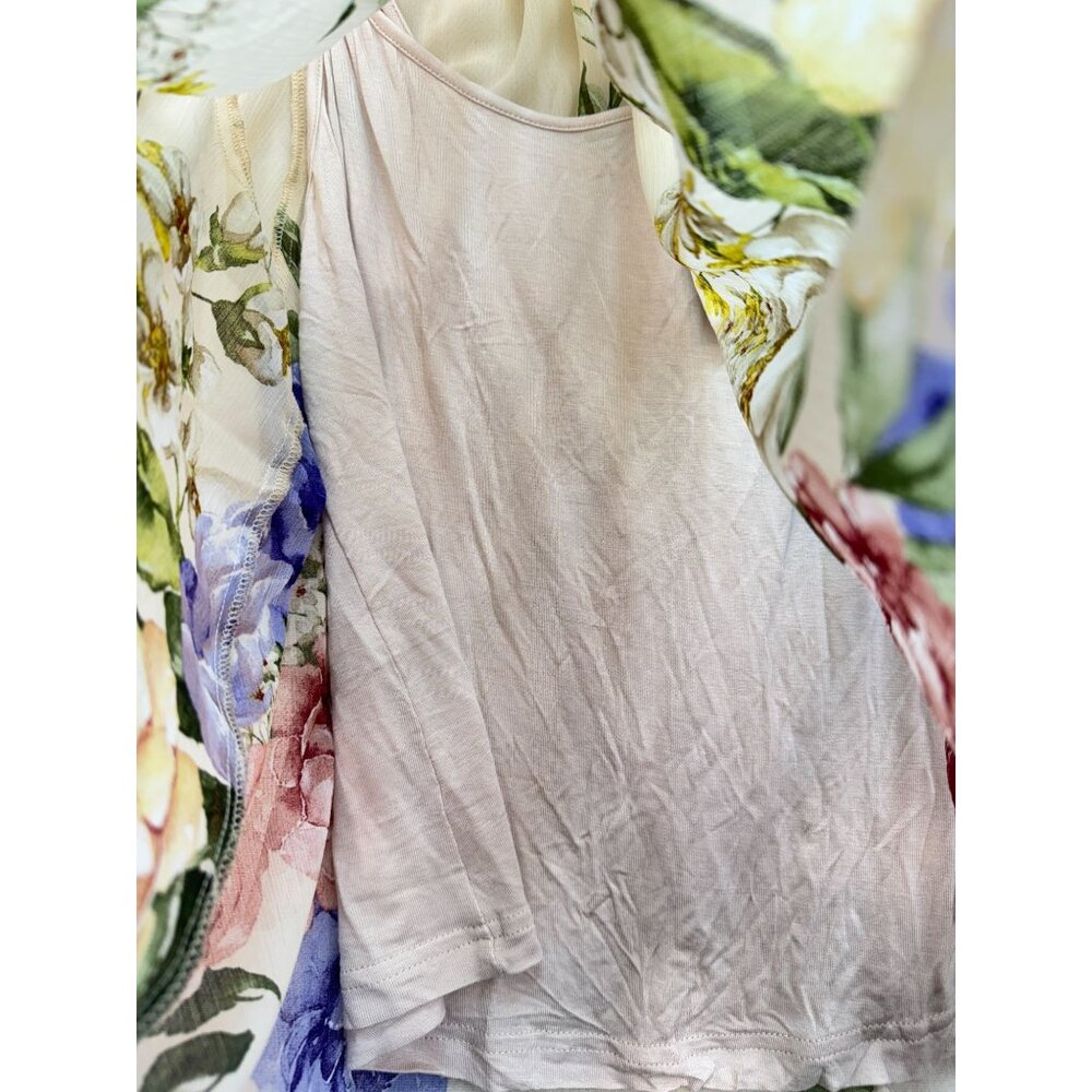 NWT Rachel Zoe Floral Sheer Long Sleeve Blouse w/ Inner Womens S Multicolor - Picture 5 of 15